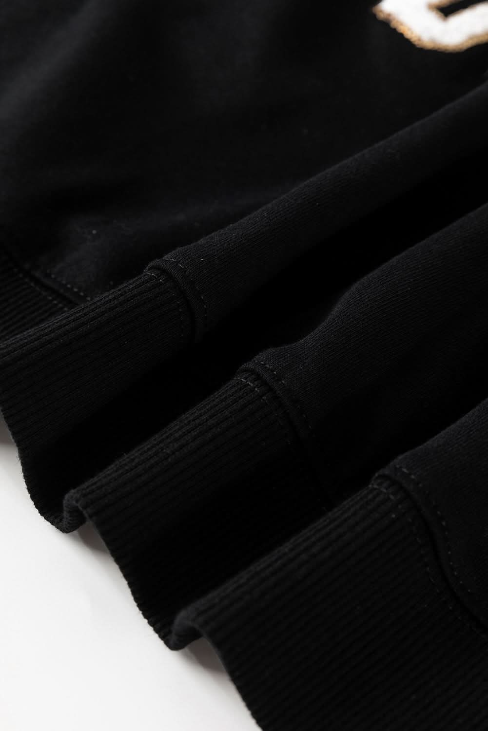 Black TOUCH DOWN Football Graphic Pullover Sweatshirt - Love Salve